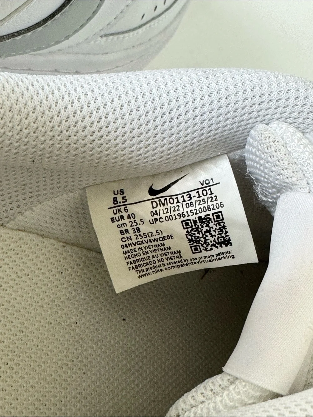 WOMEN'S NIKE COURT VISION ALTA LEATHER WHITE GREY SNEAKERS sz 8.5 - Picture 9 of 11